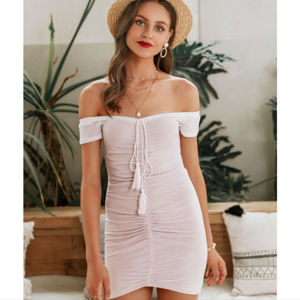 Mini Ruched Dress - Picture 3 of 9